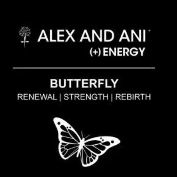 Alex & Ani Butterfly Silver Charm Bangle Bracelet With Charms Rafaelian Silver - Picture 11 of 14